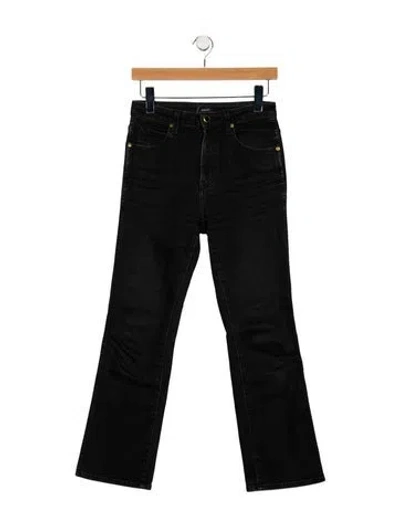 Pre-owned Khaite High-rise Flared Jeans In Black