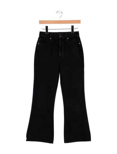 Pre-owned Khaite High-rise Flared Jeans In Black