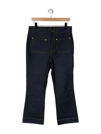 Pre-owned Khaite High-rise Flared Jeans In Black