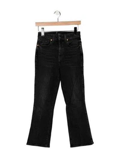 Pre-owned Khaite High-rise Flared Jeans In Black