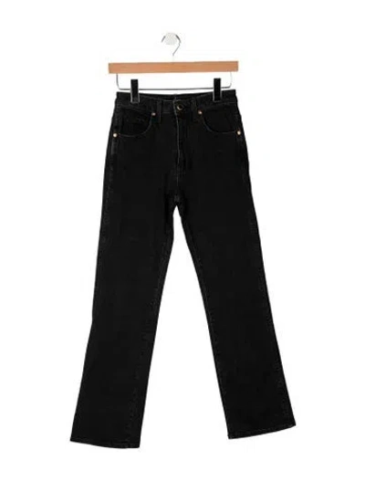 Pre-owned Khaite High-rise Flared Jeans In Black