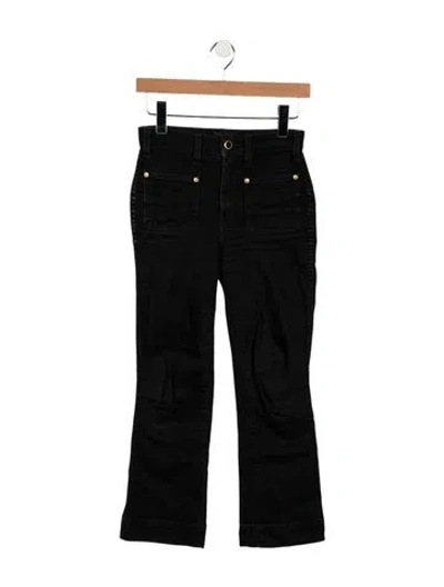 Pre-owned Khaite High-rise Flared Jeans In Black