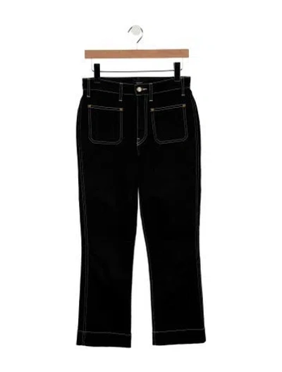Pre-owned Khaite High-rise Flared Jeans In Black