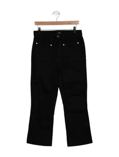 Pre-owned Khaite High-rise Flared Jeans In Black