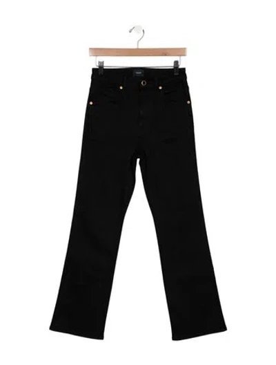 Pre-owned Khaite High-rise Flared Jeans In Black