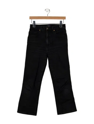 Pre-owned Khaite High-rise Flared Jeans In Black
