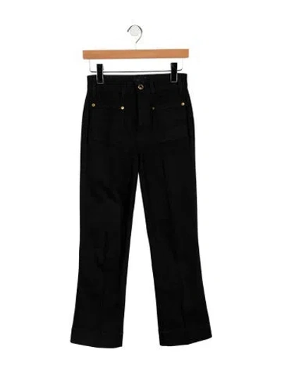 Pre-owned Khaite High-rise Flared Jeans In Black