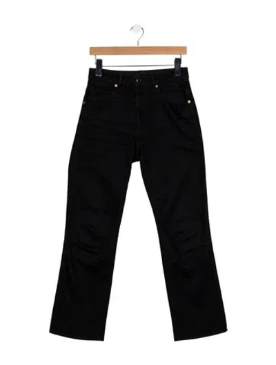 Pre-owned Khaite High-rise Flared Jeans In Black