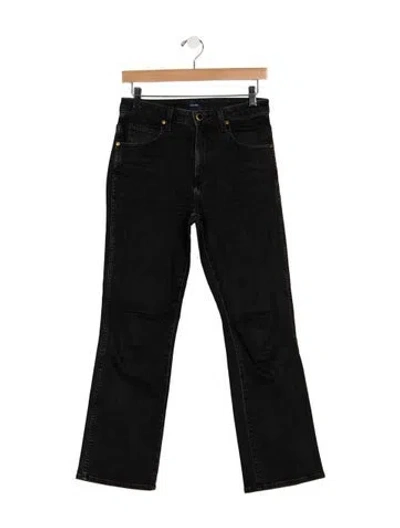 Pre-owned Khaite High-rise Flared Jeans In Black