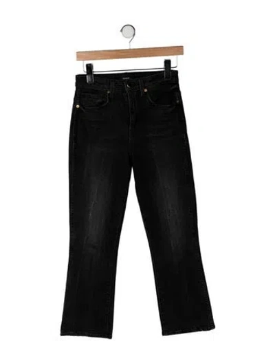 Pre-owned Khaite High-rise Flared Jeans In Black