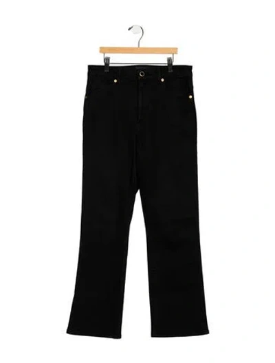 Pre-owned Khaite High-rise Flared Jeans In Black