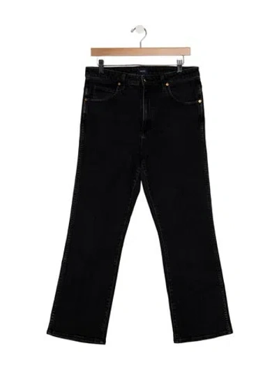 Pre-owned Khaite High-rise Flared Jeans In Black