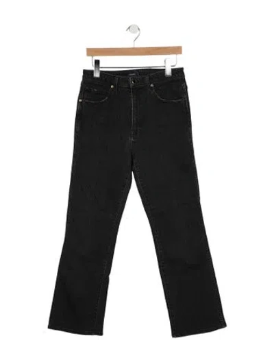 Pre-owned Khaite High-rise Flared Jeans In Black