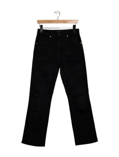 Pre-owned Khaite High-rise Flared Jeans In Black