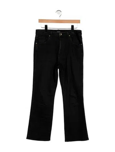 Pre-owned Khaite High-rise Flared Jeans In Black