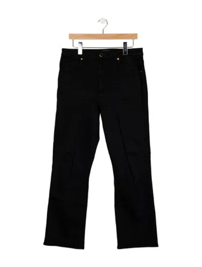 Pre-owned Khaite High-rise Flared Jeans In Black