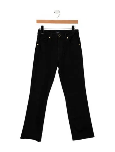 Pre-owned Khaite High-rise Flared Jeans In Black