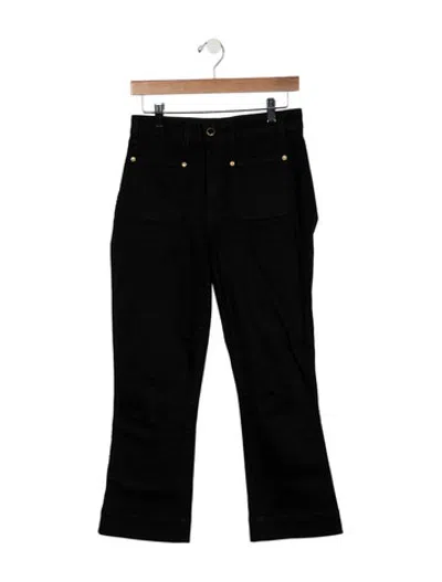 Pre-owned Khaite High-rise Flared Jeans In Black
