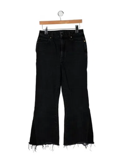 Pre-owned Khaite High-rise Flared Jeans In Black