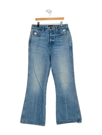 Pre-owned Khaite High-rise Flared Jeans In Blue