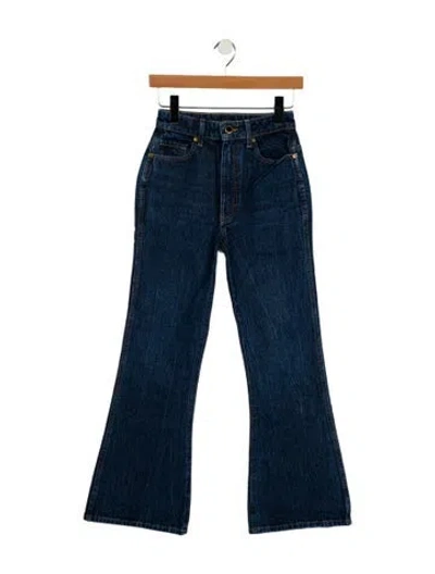 Pre-owned Khaite High-rise Flared Jeans In Blue