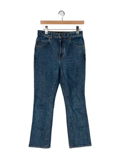 Pre-owned Khaite High-rise Flared Jeans In Blue