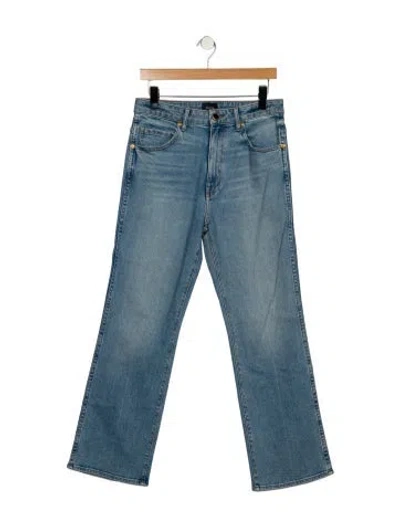 Pre-owned Khaite High-rise Flared Jeans In Blue