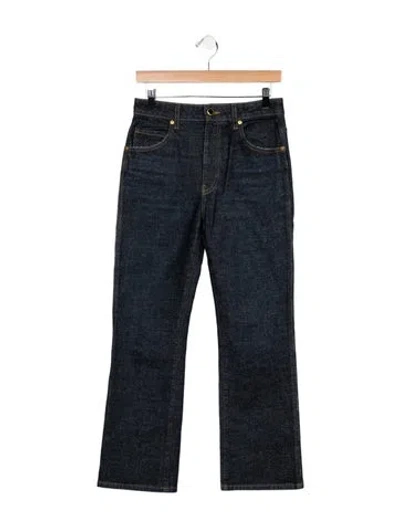 Pre-owned Khaite High-rise Flared Jeans In Blue