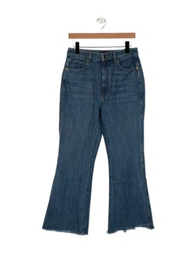 Pre-owned Khaite High-rise Flared Jeans In Blue
