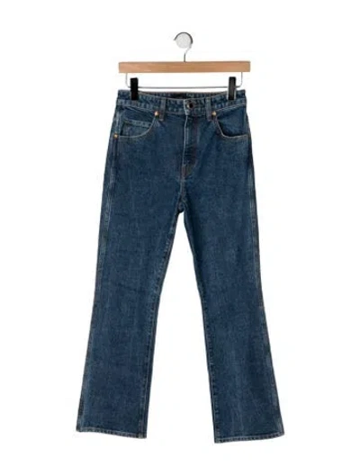 Pre-owned Khaite High-rise Flared Jeans In Blue