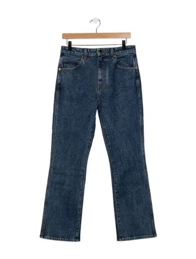 Pre-owned Khaite High-rise Flared Jeans In Blue