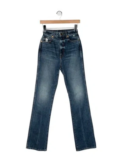 Pre-owned Khaite High-rise Flared Jeans In Blue