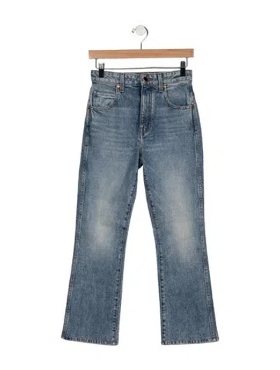 Pre-owned Khaite High-rise Flared Jeans In Blue