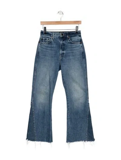 Pre-owned Khaite High-rise Flared Jeans In Blue