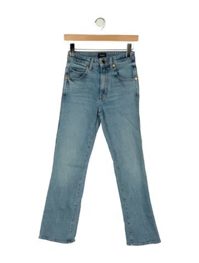 Pre-owned Khaite High-rise Flared Jeans In Blue