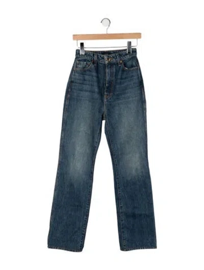 Pre-owned Khaite High-rise Flared Jeans In Blue