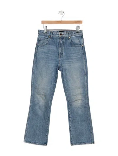 Pre-owned Khaite High-rise Flared Jeans In Blue