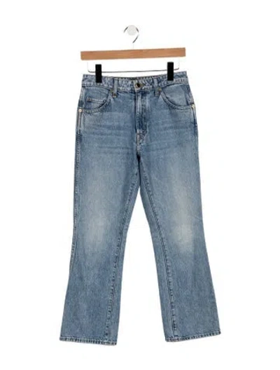 Pre-owned Khaite High-rise Flared Jeans In Blue