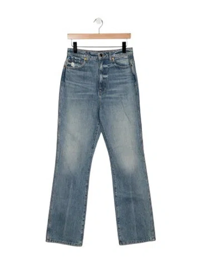 Pre-owned Khaite High-rise Flared Jeans In Blue
