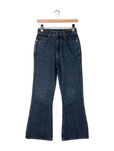 Pre-owned Khaite High-rise Flared Jeans In Blue
