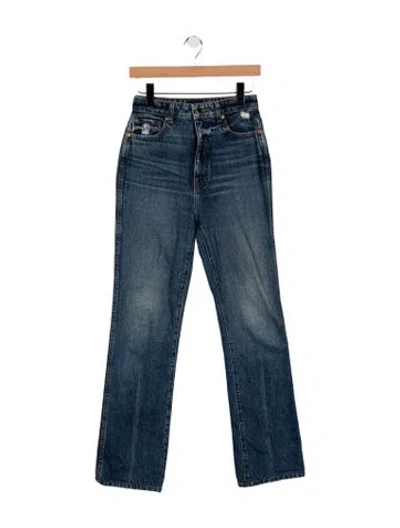 Pre-owned Khaite High-rise Flared Jeans In Blue