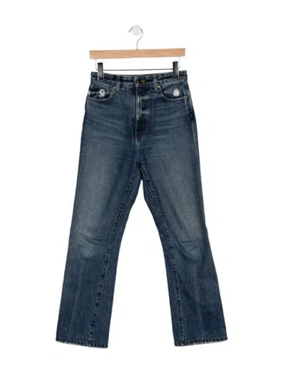Pre-owned Khaite High-rise Flared Jeans In Blue
