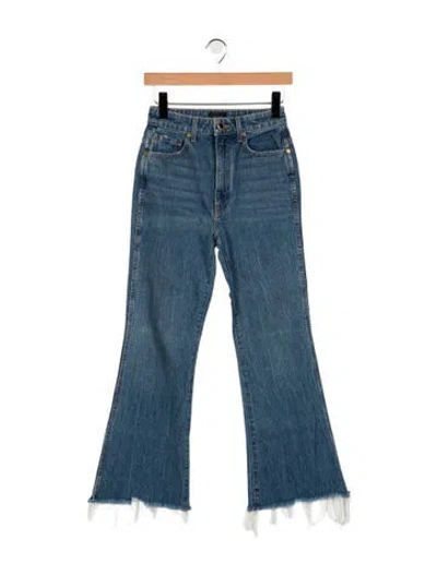 Pre-owned Khaite High-rise Flared Jeans In Blue