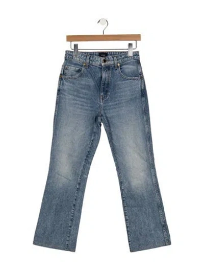 Pre-owned Khaite High-rise Flared Jeans In Blue