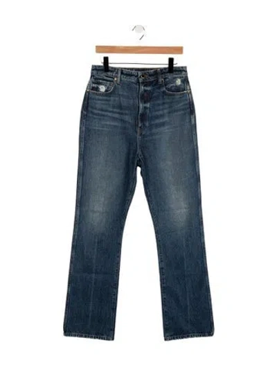 Pre-owned Khaite High-rise Flared Jeans In Blue
