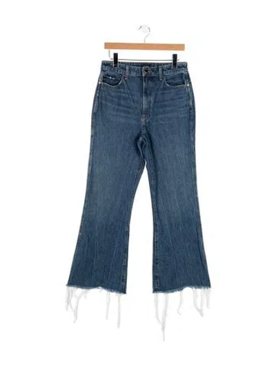 Pre-owned Khaite High-rise Flared Jeans In Blue