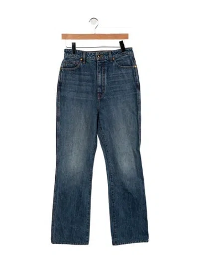 Pre-owned Khaite High-rise Flared Jeans In Blue