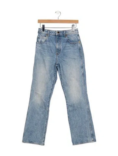 Pre-owned Khaite High-rise Flared Jeans In Blue