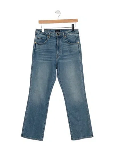 Pre-owned Khaite High-rise Flared Jeans In Blue