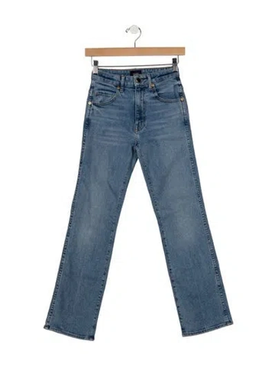 Pre-owned Khaite High-rise Flared Jeans In Blue